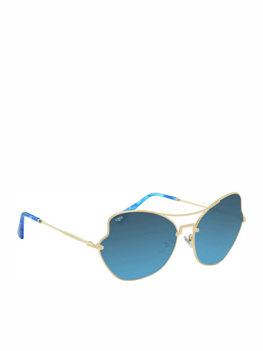 OJO Sunglasses Shield Oculus Sonnenbrillen Χρυσά mit Metall Gestell OJO Sunglasses Shield Oculus Sonnenbrillen Χρυσά mit Metall Gestell