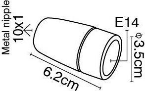 VK Lighting Ντουί Ρεύματος με Υποδοχή E14 Πράσινο 34122-028639
