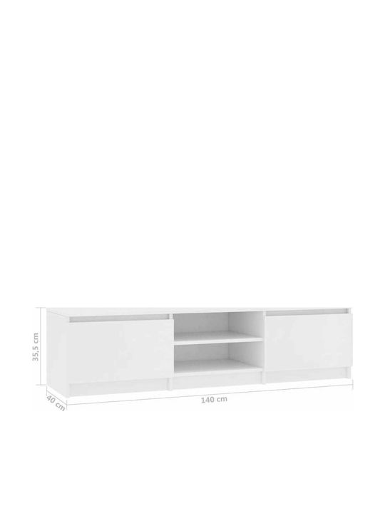 TV-Ständer Weiß M140xT40xH35,5cm