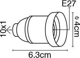 VK Lighting Ντουί Ρεύματος με Υποδοχή E27 35125-004639