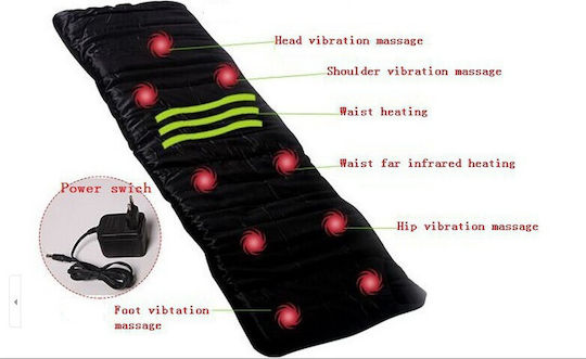 Sitz Massage für den Körper mit Infrarotwärme und Vibration Schwarz