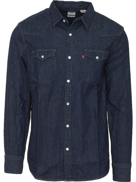 Barstow Western Standard Langärmlig Jeans Hemd Blau