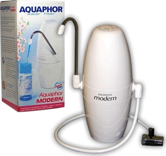 Aquaphor Modern Water Filtration System Countertop Single with Faucet with Replacement Filter