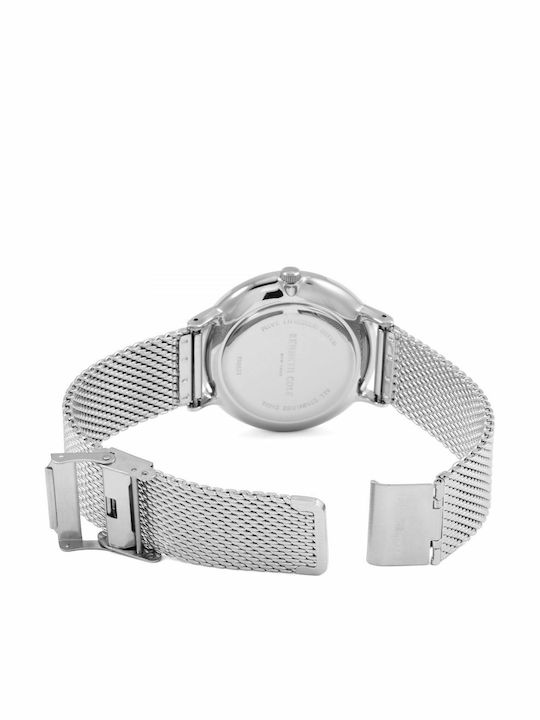 Kenneth Cole Oxford Ανδρικό Ρολόι 42mm Μπαταρίας με Ασημί Μεταλλικό Μπρασελέ