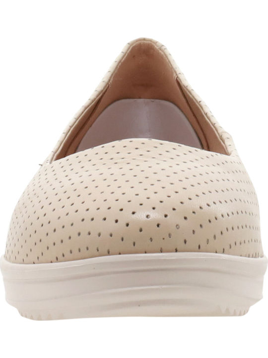 Leather Ballerinas Genova Beige