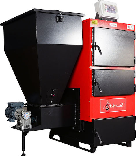 Werstahl Hercules HΚ80 Λέβητας Pellet / Ξύλου / Βιομάζας με Καυστήρα 80000kcal/h