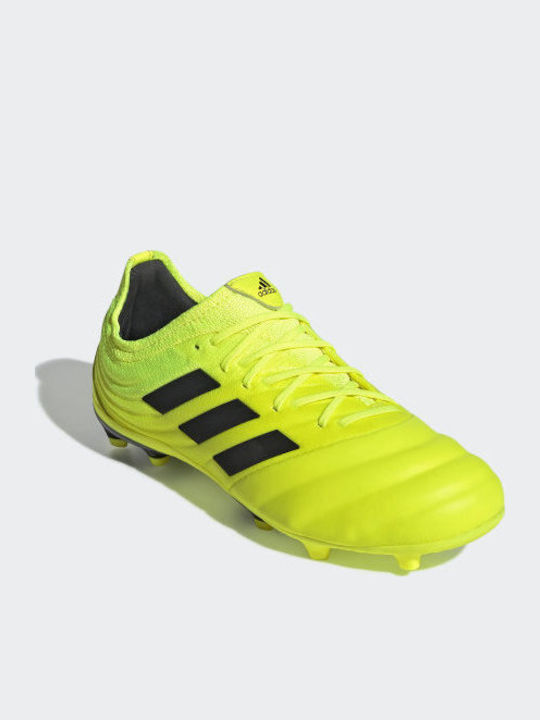 adidas Copa 19.1 Ποδοσφαιρικά Παπούτσια με Τάπες FG Solar Yellow / Core Black