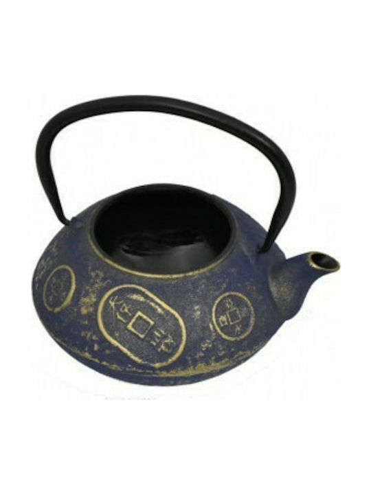 Τσαγιέρα με Φίλτρο Μαντεμένια Gold Blue 800ml