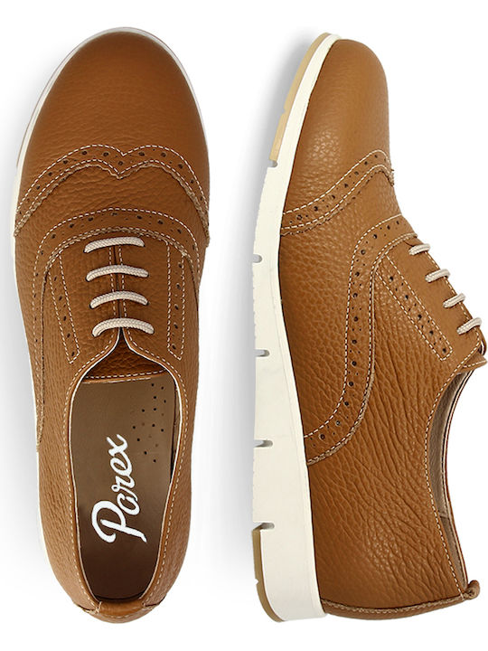 Damen Oxfords in Tabac Braun Farbe