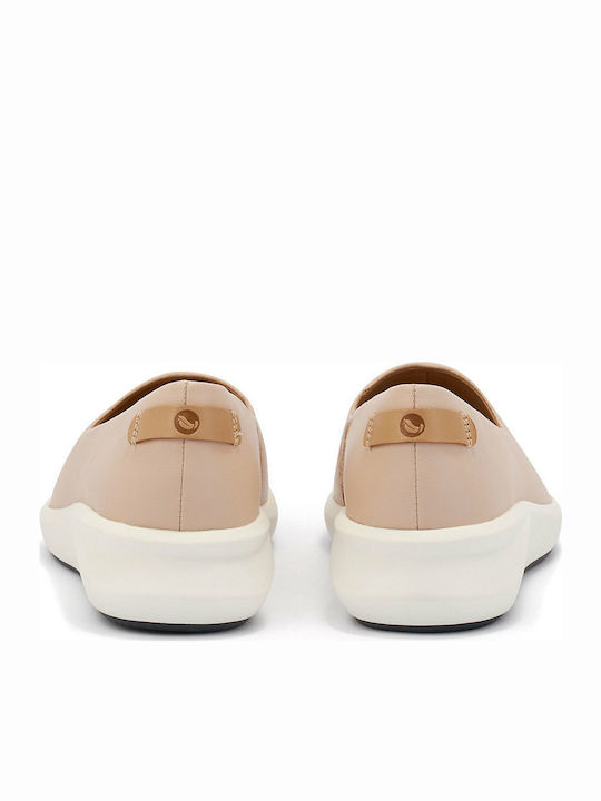 Un Rio Step Γυναικεία Slip-On Δερμάτινα Ροζ