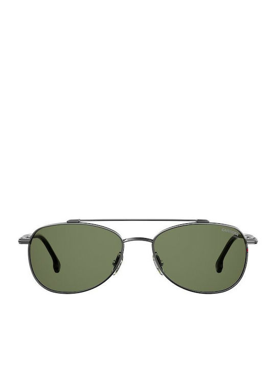 Carrera Sunglasses with Silver Metal Frame and Green Polarized Lens 224/S KJ1/UC
