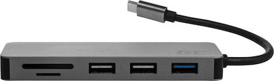 Green Cell AK50 USB-C Docking Station with HDMI 4K PD Gray