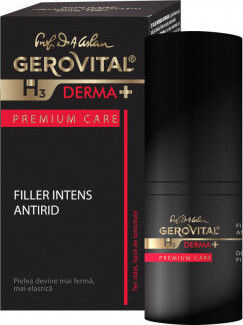 Gerovital H3 Derma+ Premium Care Feuchtigkeitsspendend & Anti-Aging Serum Gesicht mit Hyaluronsäure für Straffung 15ml