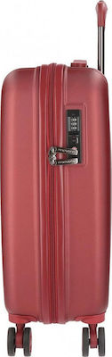 Movom Wood Cabin Suitcase H55cm Red 5319166