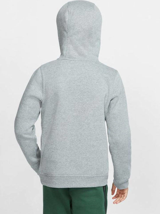 Fleece Kids Sweatshirt with Hood and Pockets Gray Sportswear Club