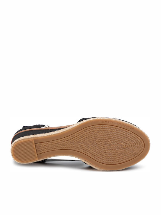 Damenplattformen im Espadrilles-Stil Schwarz