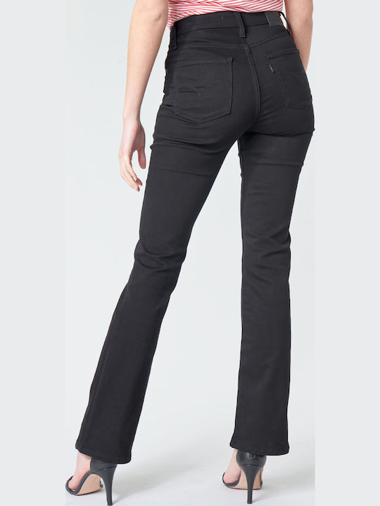 725 High Waist Women's Jean Trousers Flared in Bootcut Fit Black