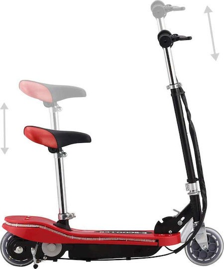 vidaXL Electric Children's Scooter with 12km/h Max Speed in Red Color with Seat