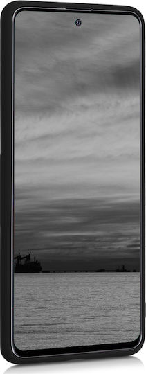 KWmobile Umschlag Rückseite Silikon Schwarz (Galaxy A51)