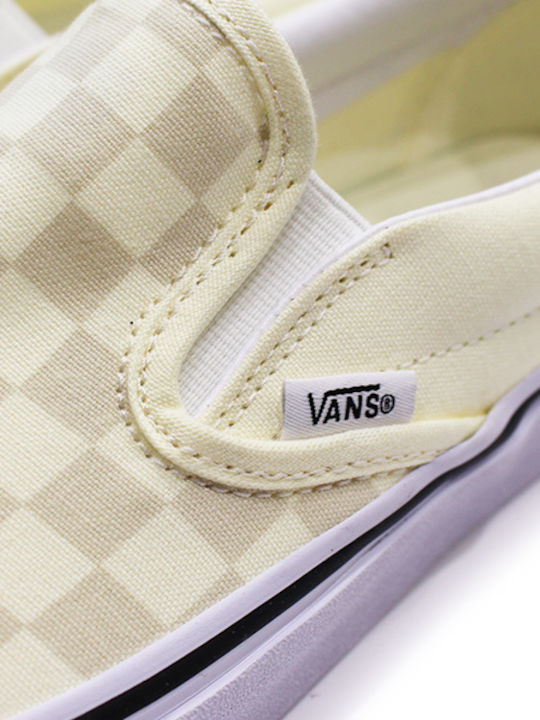 Checkerboard Classic Men's Canvas Slip-Ons Classic White/True White