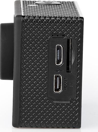 Nedis ACAM41BK Action Camera 4K Ultra HD Underwater (with Case) with Screen 2" and Wi-Fi Black