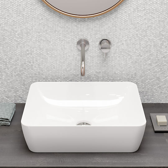 GSI Sand Countertop Sink Porcelain 60x38x11cm White