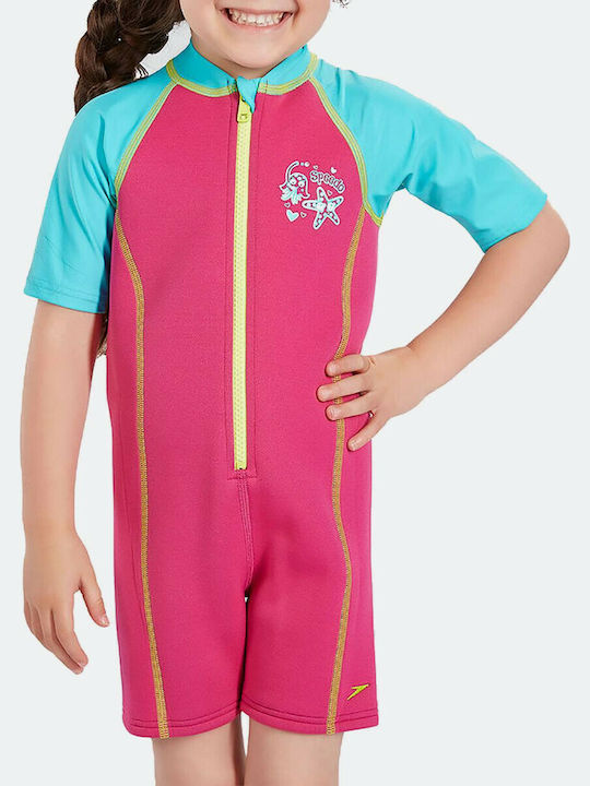 Speedo Kinder Badeanzug Einteilig Sonnenschutz (UV) Fuchsie