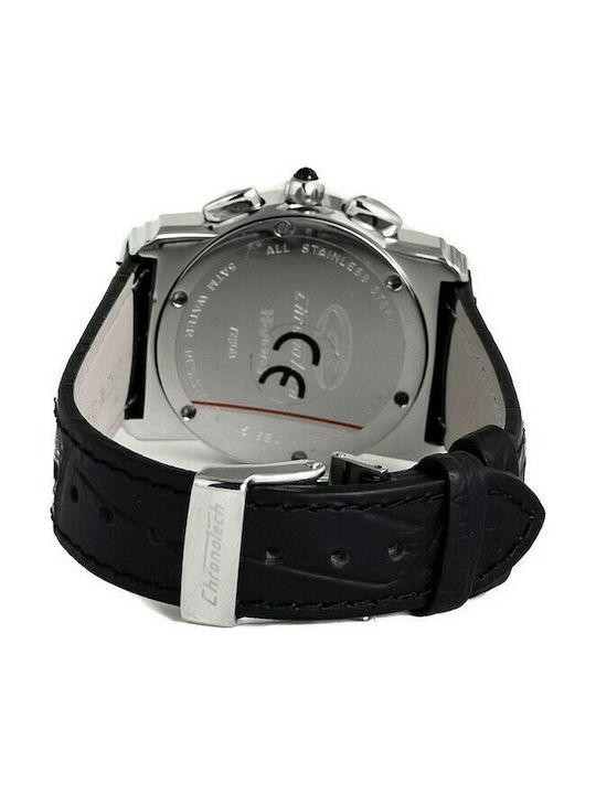 Chronotech Watch with Black Leather Strap CT7280M-03