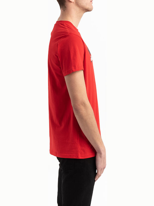 Tommy Hilfiger Ανδρικό T-shirt Κόκκινο με Λογότυπο