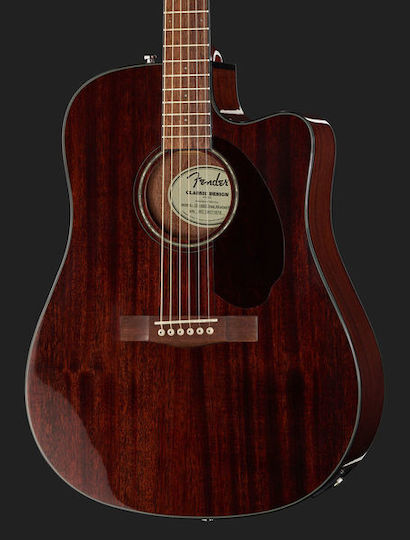 Fender Semi-Akustik Gitarre CD-140SCE Ausschnitt Braun