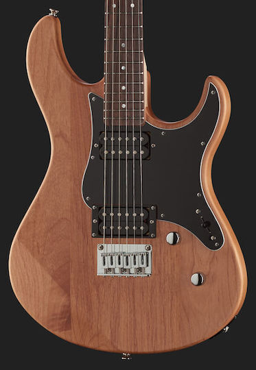 Yamaha PAC-120H Elektrische Gitarre Stratocaster mit HH Tonabnehmerkonfiguration Yellow Natural Satin