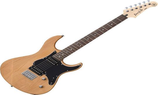 Yamaha PAC-120H Elektrische Gitarre Stratocaster mit HH Tonabnehmerkonfiguration Yellow Natural Satin