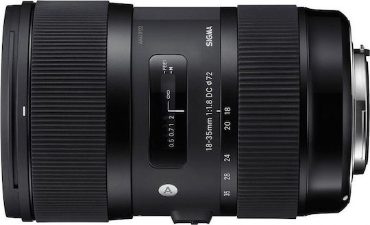 Sigma Crop Obiectiv Foto 18-35mm F1.8 DC HSM Fix pentru Montura Nikon F Black