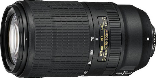 Nikon Crop Φωτογραφικός Φακός AF-P DX Nikkor 70-300mm f/4.5-6.3G ED VR Tele Zoom για Nikon F Mount Μαύρος