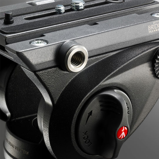 Manfrotto Lightweight Fluid Tripod Video Head With Flat Base Neigekopf - Video