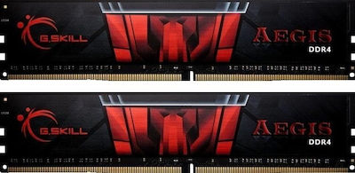 G.Skill Aegis 16GB DDR4 RAM με 2 Modules (2x8GB) και Ταχύτητα 2666 για Desktop