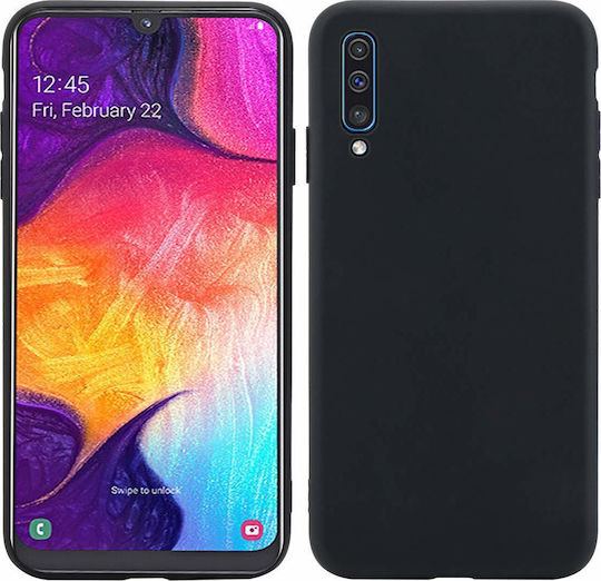 Hurtel Matt Back Cover Silicon Negru (Galaxy A50)