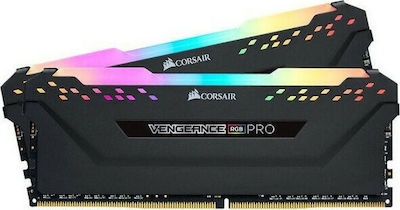 Corsair Vengeance RGB Pro 16GB DDR4 RAM με 2 Modules (2x8GB) και Ταχύτητα 2666 για Desktop