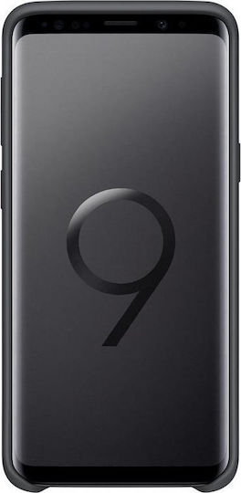 Samsung Cover Umschlag Rückseite Silikon Schwarz (Galaxy S9)