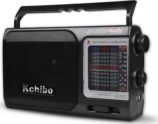 Kchibo KK-8120 Φορητό Ραδιόφωνο Ρεύματος / Μπαταρίας Μαύρο