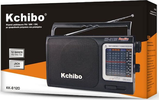 Kchibo KK-8120 Φορητό Ραδιόφωνο Ρεύματος / Μπαταρίας Μαύρο