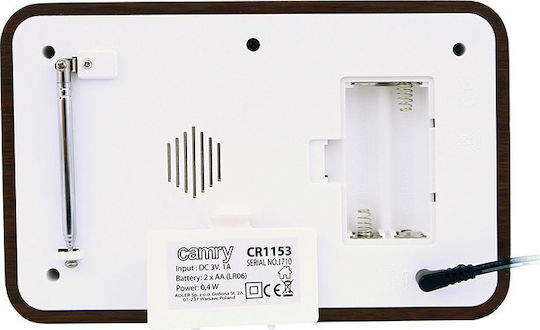 Camry CR-1153 Επιτραπέζιο Ραδιόφωνο Ρεύματος / Μπαταρίας Λευκό