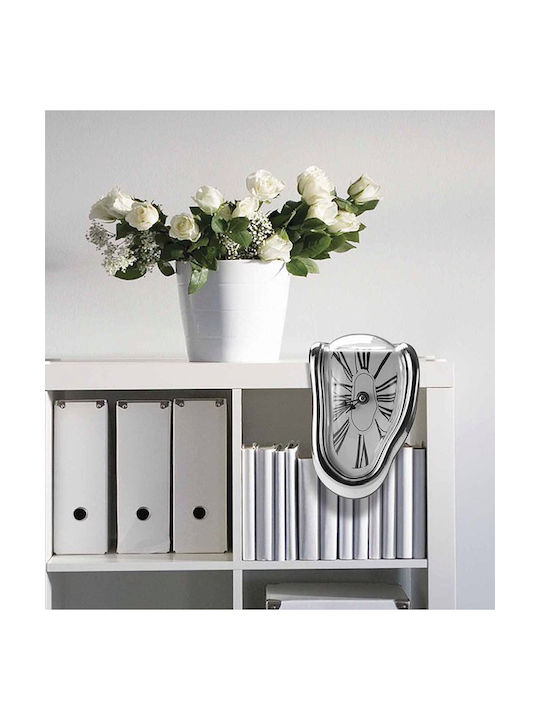 Melting Time Clock Silver Επιτραπέζιο Ρολόι 22810