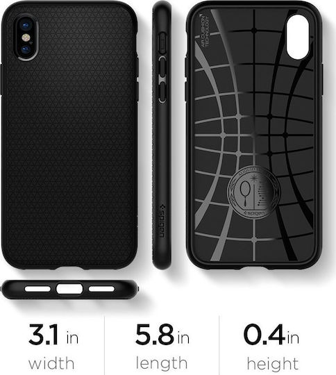 Spigen Liquid Air Back Cover Σιλικόνης Μαύρο (iPhone X / Xs)