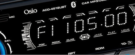 Osio Car Radio 1 DIN Bluetooth USB