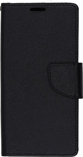Fancy Wallet Synthetic Leather Black (Galaxy A20e)