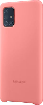 Samsung Silicone Cover Umschlag Rückseite Silikon Rosa (Galaxy A71) EF-PA715TPEGWW EF-PA715TPEGEU