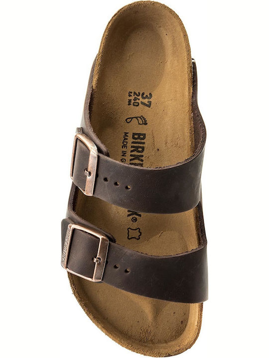 Arizona Oiled Leather Leder Herrensandalen Habana Regelmäßig Passform