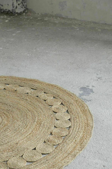 Nima Makrame Teppich Rund Sommer Korbweide Natural