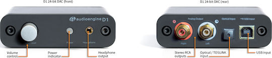 Audioengine D1 Premium 24-bit D1 DAC με Είσοδο USB Μαύρο